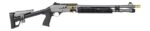 Panzer Arms PAM4CSGGTMFSS M4 Speed Pro 12 Gauge Semi-Auto 3" 5+1 18.50" Gray Ported Barrel, Gray w/Gold Titanium Accents Aluminum Receiver w/Picatinny Rail, M-LOK Handguard, Skeleton Stock, Black Poly