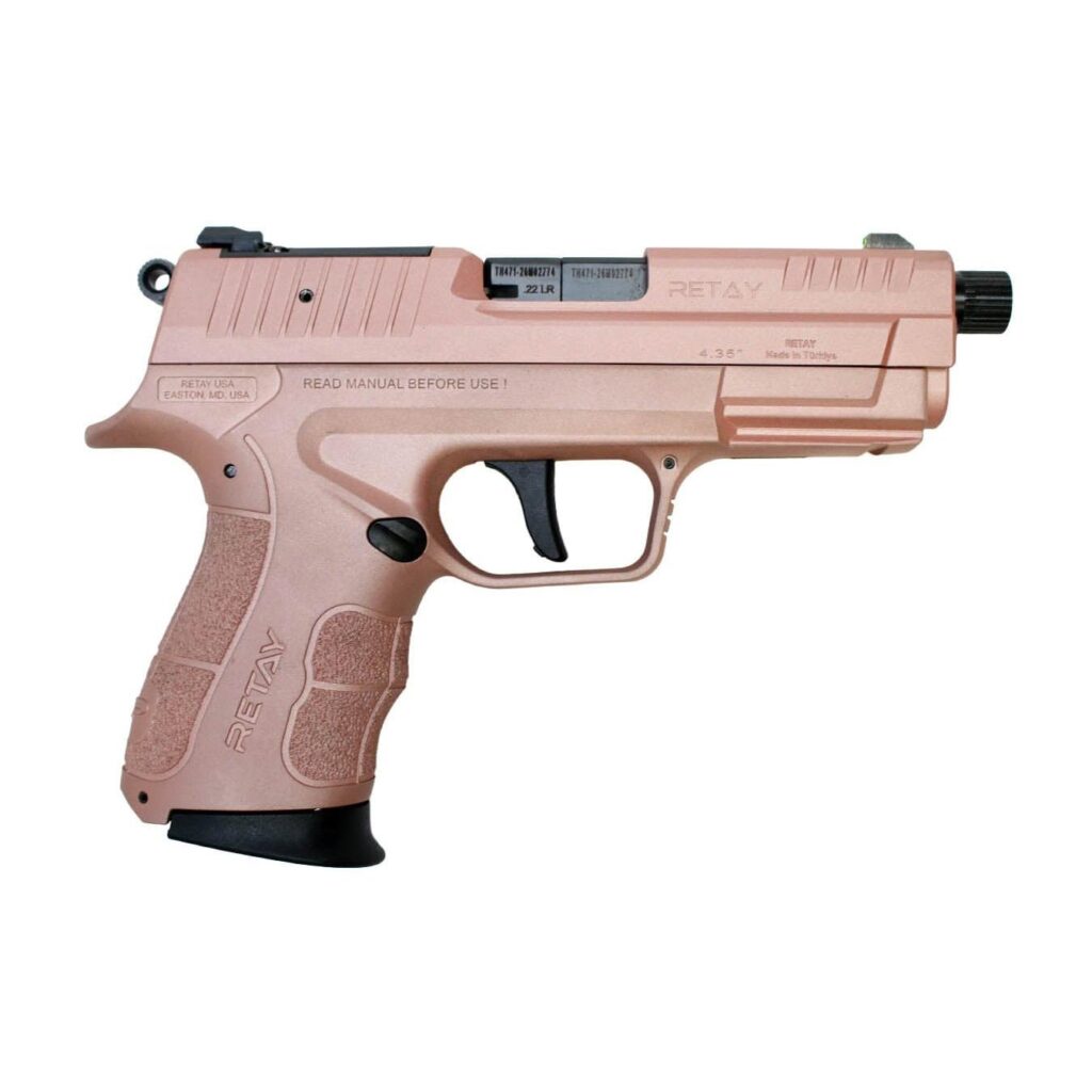 Retay RXP22 Handgun .22 LR 13rd Magazines(2) 4″ Threaded Barrel Rose Gold