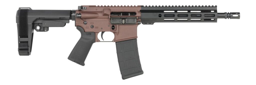 Shark Coast Tactical SCC07190HOLM-P Holmes  5.56 NATO 30+1 10.50″ Black Nitride Threaded Barrel, Aluminum Receiver w/Picatinny Rail, M-LOK Handguard, Polymer SB Tactical SBA3 Brace, Polymer Grip