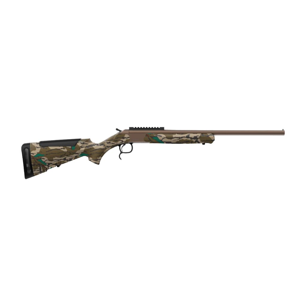 Retay Gamelander Mossy Oak Greenleaf Shotgun 410ga 3″ Chamber Single Shot 22″ Barrel Bronze Cerakote/Greenleaf Stock