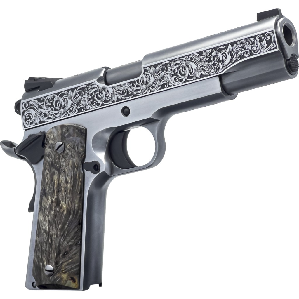 Dickinson LLC DKSN45OBP Adam 1911 Ottaman Full Size 45 ACP 8+1 5″ Black Barrel, Steel B Serrations Slide, Steel Frame w/Beavertail