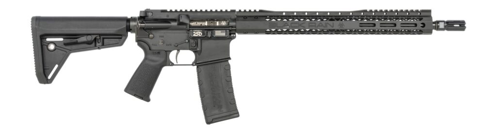 Black Rain Ordnance SSP300BLKABLK SSP  300 Blackout 30+1 16″ Black Nitride Threaded Barrel, Black Armor Cerakote Aluminum Receiver w/Picatinny Rail, Magpul MOE SL Black Polymer Stock, Black Magpul Gri