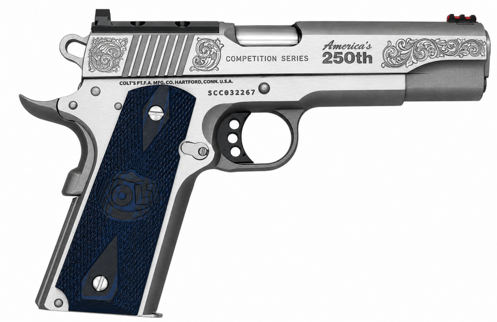 COLT 1911 COMPETITION 250TH SLIDE SCROLL 45ACP 5IN BARREL 8RD OPTIC-READY O1070CCS-OR-250TH CAMFOUR EXCLUSIVE