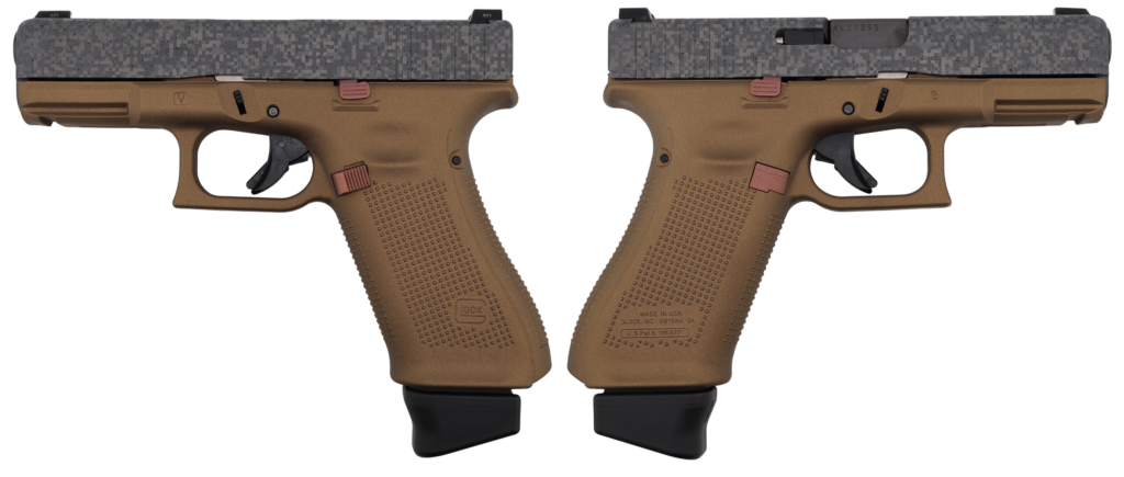 GLOCK 19X V CABEZA DE COBRE 9MM PISTOL 4″ BRONZE/DIGI 1-17RD 2-19RD MAGS