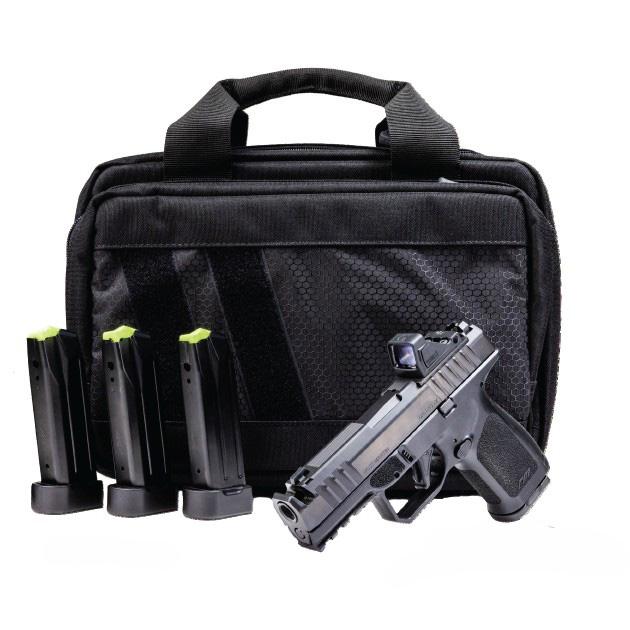 Rost Martin RM1S Comp Handgun Bundle 9mm Luger 15(4)rd Magazines 3.6″ Barrel Black Viridian Red Dot Pistol