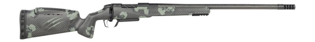 Fierce Firearms RIVSCX25CM22BF Carbon Rival XP 2.0 25 Creedmoor 3+1 22″ Carbon Fiber Match Grade Barrel, Black Cerakote Stainless Steel Drilled & Tapped Receiver, Forest Camo Push Button Adj Cheek Pie