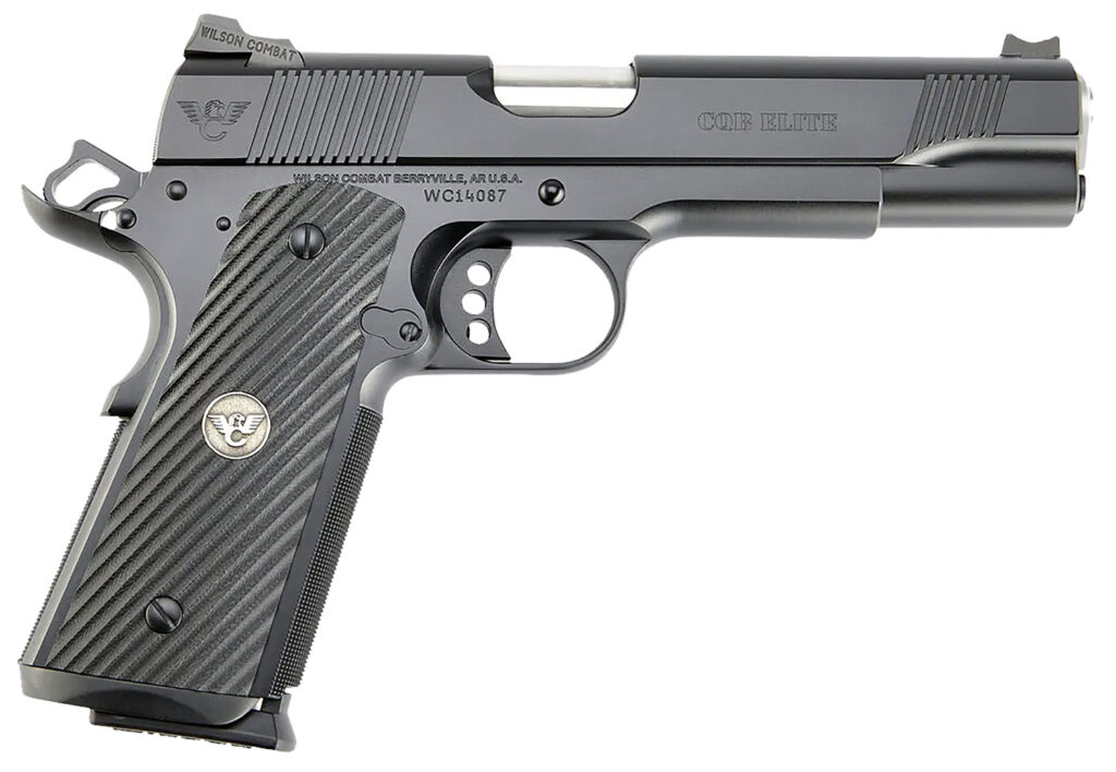 Wilson Combat CQBEFS9 CQB Elite 9mm Luger 10+1 5″ Match Grade Barrel, Black Serrated Carbon Steel Slide, Black Armor-Tuff Carbon Steel Frame w/Beavertail, Black G10 Grip