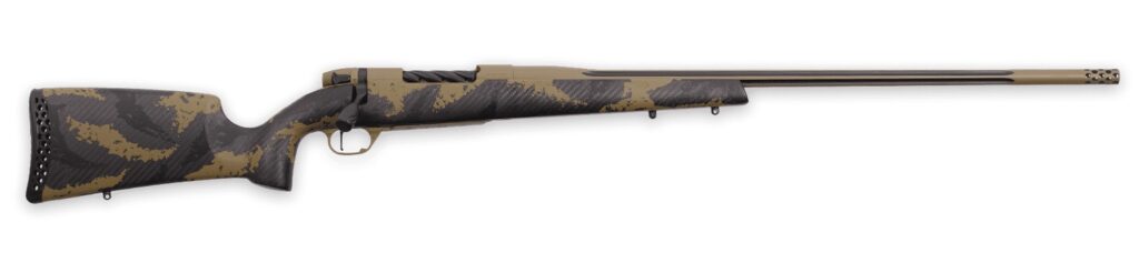 Weatherby MAX01N25RWR6B Mark V Apex 25 WBY RPM 4+1 24″ +2 Coyote Tan/Graphite Black Cerakote Fluted Threaded Barrel, Coyote Tan Cerakote Steel Drilled & Tapped Receiver, Tan/Brown Sponge Accents Fixed