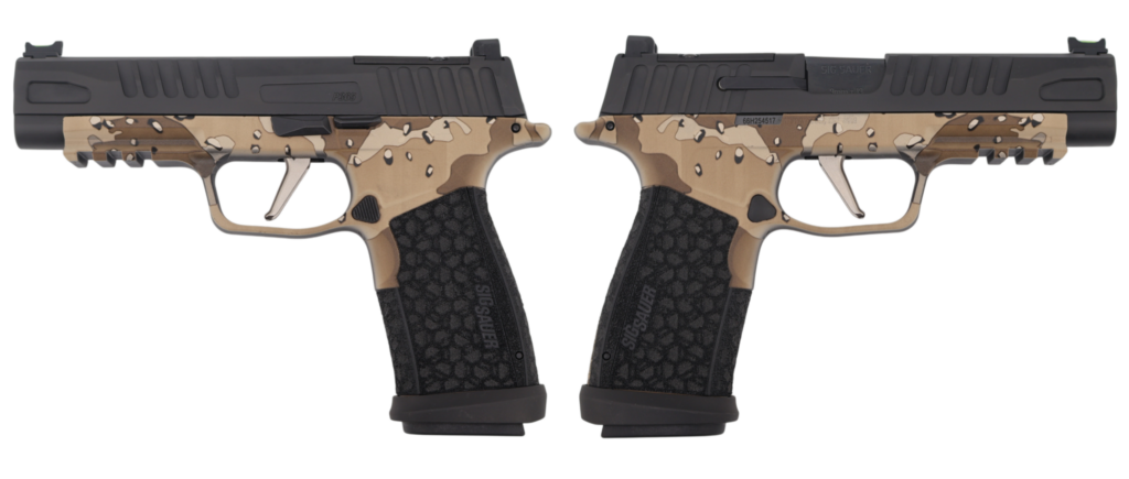 SIG SAUER P365 FUSE 9MM 4.3″ CHOCOLATE CHIP CAMO O.R. 1-17RD, 2-21RD