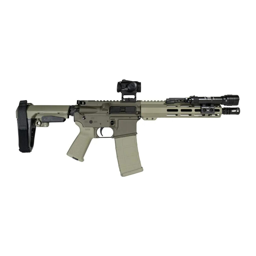 Shark Coast Knoll Grass Pistol Bundle .300 Blk 30rd Magazine 10” Threaded Barrel Vortex Red Dot Streamlight Light