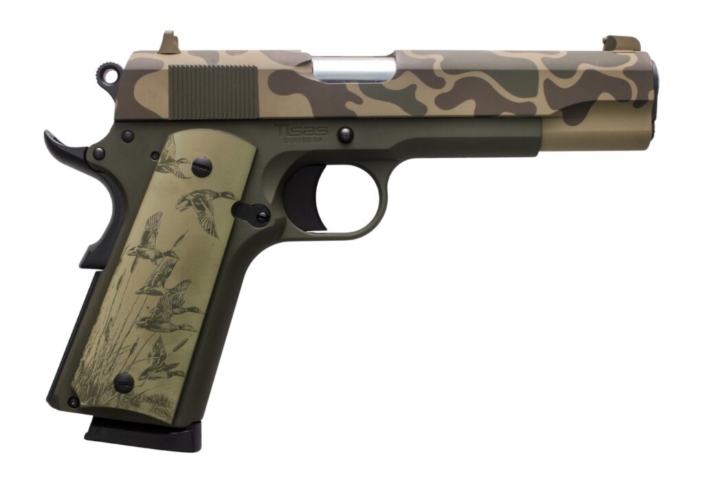 Tisas Arms 10100516AA4 1911 A1 Stakeout Sports South Exclusive 45 ACP 8+1 5″ Carbon Steel Barrel & Slide, Carbon Steel Frame w/Beavertail