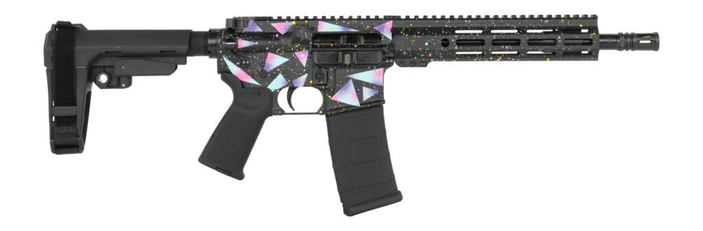 Shark Coast Tactical SCC07237MIA-P Miami  5.56 NATO 30+1 10.50″ Black Nitride Threaded Barrel, Aluminum Receiver w/Picatinny Rail, M-LOK Handguard, Polymer SB Tactical SBA3 Brace, Polymer Grip
