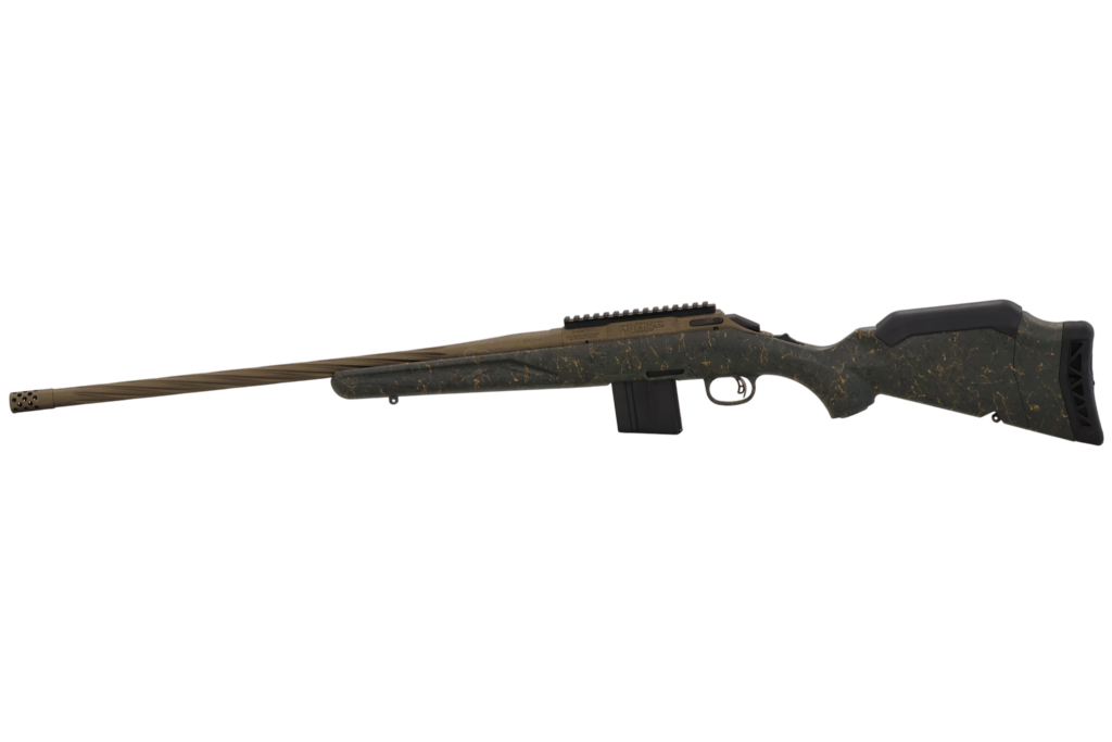 RUGER AMERICAN G2 PRED WILDERNESS TOPO RFL 6.5 GRENDEL 22″ T.B. SPIRAL BBL, GRN SPLTR,BRNT BRNZ 10RD