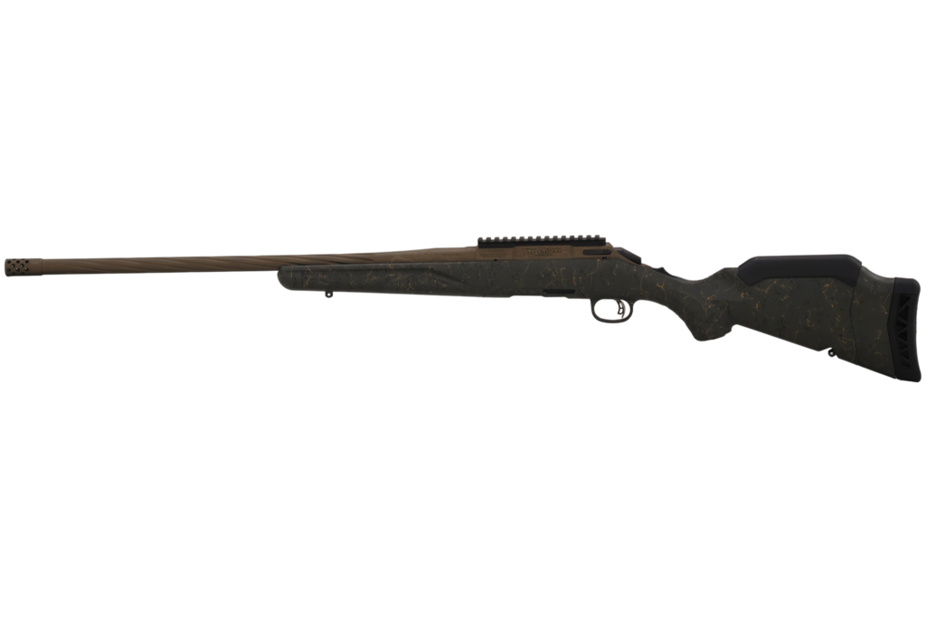 RUGER AMERICAN G2 PRED WILDERNESS TOPO 350 LEGEND RIFLE 22″ SPIRAL FLUTED, BRNZ/GRN SPLATTER 5RD MAG