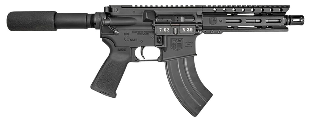 Diamondback DB1912O001 DB15  7.62x39mm 28+1 7″, Black, Carbon Lower, 6″ M-LOK Handguard, Padded Buffer Tube, Magpul Grip