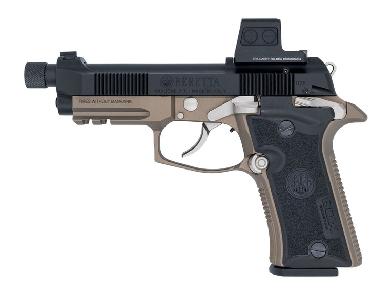 Langdon Tactical Tech 80X32BCBREZF Beretta Cheetah 80X Micro-Compact 32 ACP 13+1 4.40″ Black Threaded Barrel, Black Nitride Carbon Steel Optic Ready/Serrated Slide, Black Cerakote Aluminum Frame w/Pic