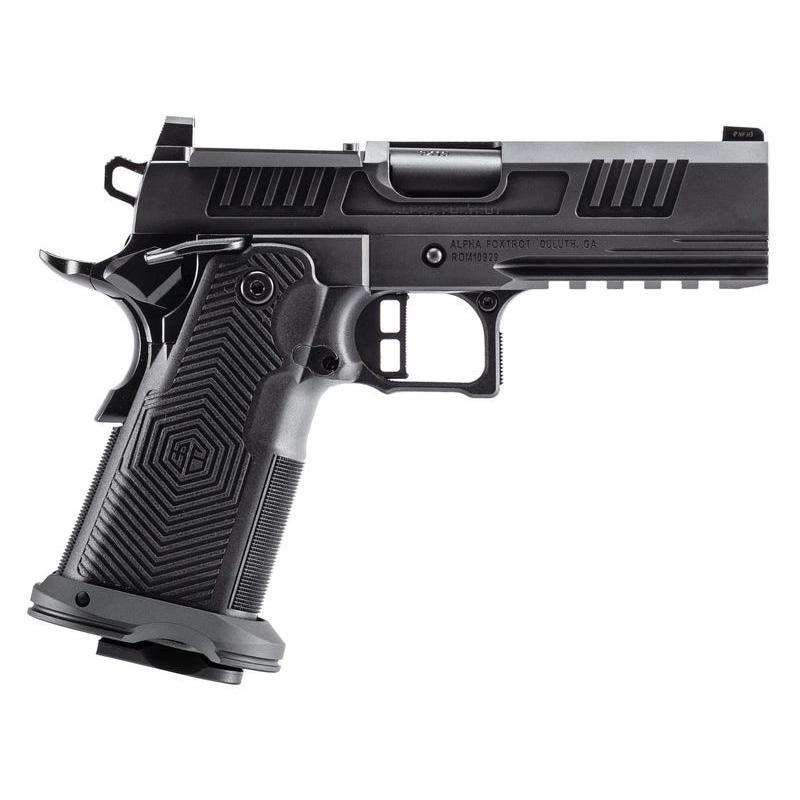 Alpha Foxtrot 1911 Romulus 10mm Auto 17rd Magazines(2) 4.25″ Bull Ramped Barrel MOS DLC Black