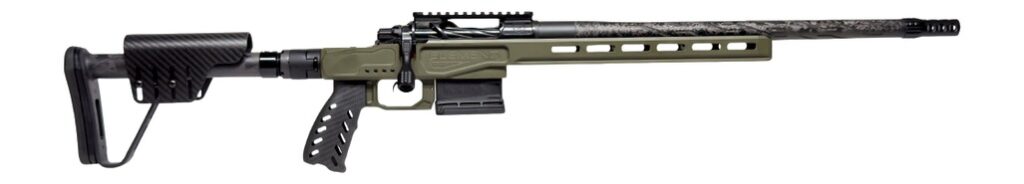 Horizon Firearms HRF-VED-7PRC-20R Venatic DM 7mm PRC 20″ SOCOM Black Proof Research CF Threaded Barrel, SOCOM Black Receiver w/Picatinny Rail, ARCA Rail, OD Green Cerakote XLR Element 4.0 Stock, Right