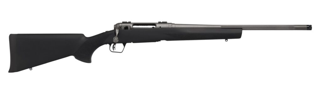 Savage Arms 33004 110 Trail Hunter Lite V2 Full Size 6mm ARC 4+1 20″ Black Fluted Barrel, Black Carbon Steel Drilled & Tapped Receiver, Black Hogue OverMolded Synthetic Stock, Right Hand