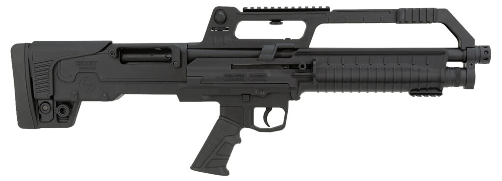 Escort HEBA12180001 BullTac SA 12 Gauge Semi-Auto 3″ 5+1 18″ Black Stainless Steel Barrel, Black Aluminum/Polymer Receiver w/Picatinny Rail, Black Bullpup Synthetic Stock, Black Grip