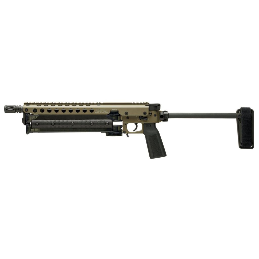 Kel-Tec KP50 Pistol 5.7x28mm 50rd Magazines(2) 9.6″ Threaded Barrel Brace Tan Jungle Clip