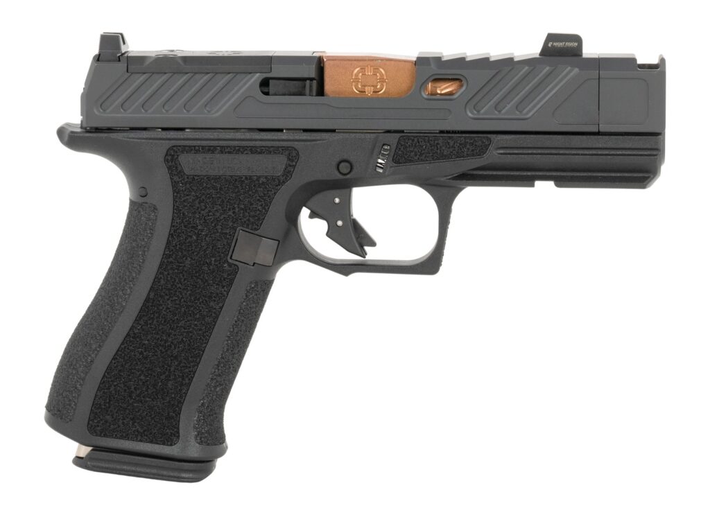 Shadow Systems SS-5211-B CR920XP Elite Sub-Compact Frame 9mm Luger 15+1 3.65″ Compensated/Match Grade Spiral Bronze TICN Barrel, Black Nitride Optic Cut/Serrated/Window Cut Slide, Black Polymer Frame