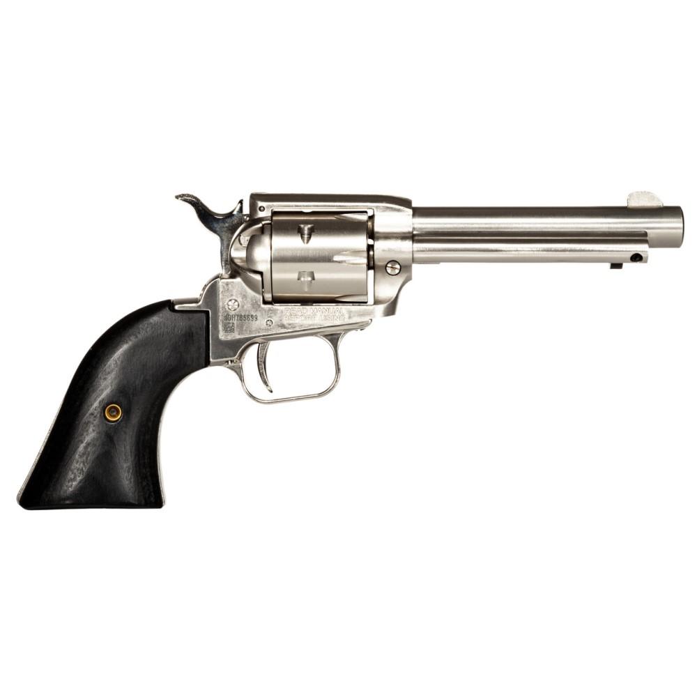 Heritage Rough Rider Handgun .22 LR 6rd Capacity 4.75″ Barrel Silver with Black Grips