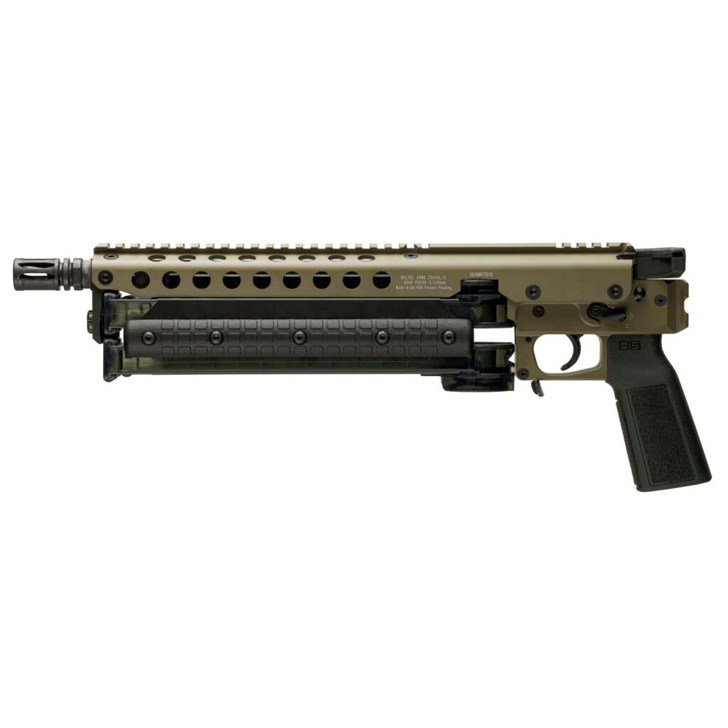 Kel-Tec KP50 Pistol 5.7x28mm 50rd Magazines(1) 9.6″ Threaded Barrel Tan