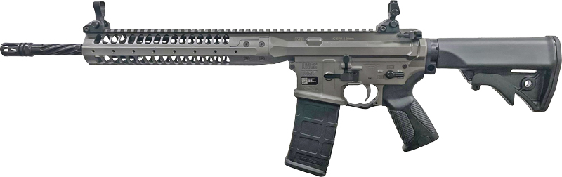 LWRC IC-SPR BILLET 5.56 NATO – 16″ 30RD GREY W/ BLACK STOCK