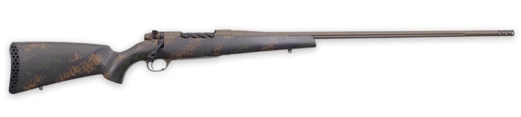 Weatherby MBC20N22CMR4B Mark V Backcountry 2.0 22 Creedmoor 4+1 22″ Patriot Brown Cerakote Fluted Threaded Barrel, Steel Drilled & Tapped Receiver, Carbon Fiber w/Brown & Dark Green Sponge Accents Fix