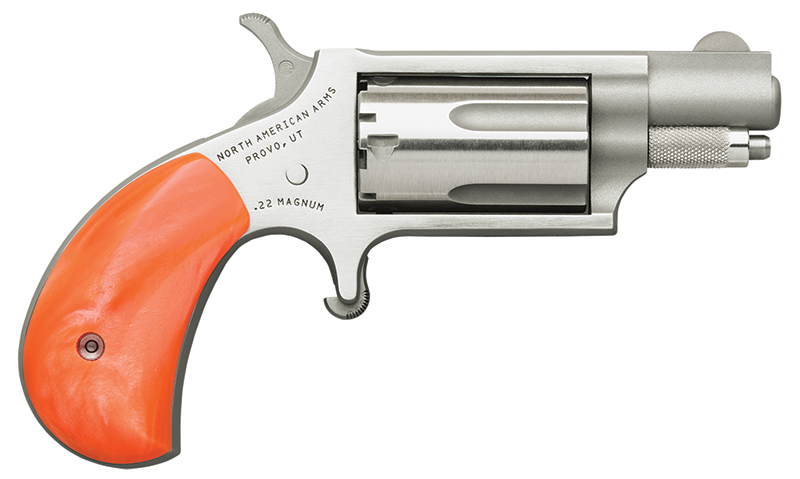 North American Arms Mini-Revolver 22 Mag Orange Pearl Grip 5- Shot NAA-22MS-GP-O