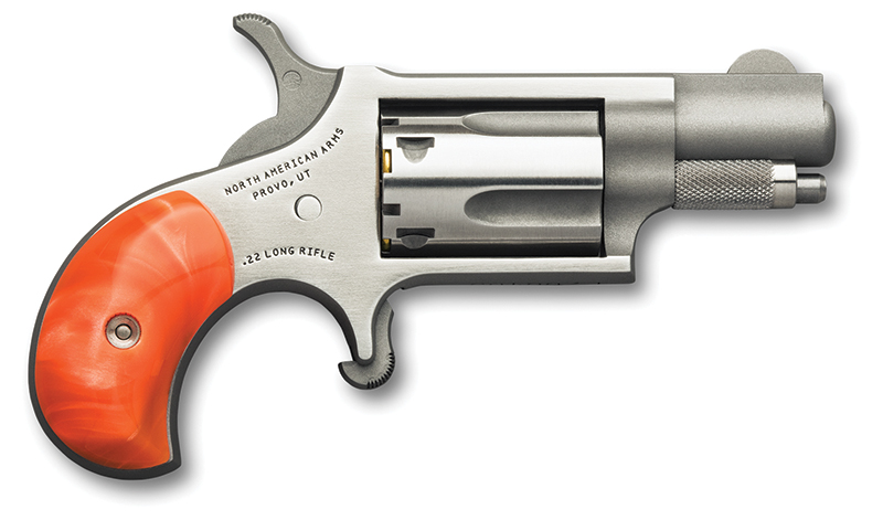 North American Arms Mini-Revolver 22 LR Orange Pearl Grip 5- Shot NAA-22LR-GP-O