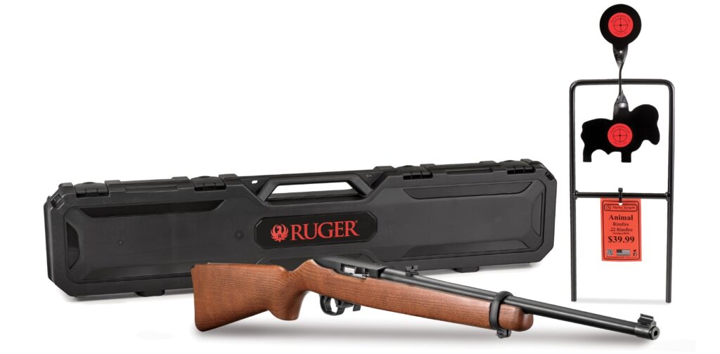 Ruger 10/22 Carbine 22 LR Case & Spinning Target Package 31128