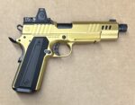 Pre Owned Nighthawk President 9mm Gold IOS W/ Trijicon RMR Threaded Barrel 1911 - View 1