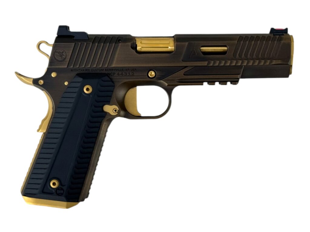 Nighthawk Custom Agent 2 9mm Battle-Worn Bronze W/ Gold Trim IOS Optics Ready 0087