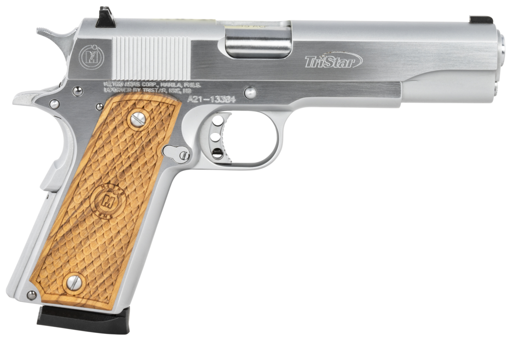 Tristar American Classic Government 1911 45 ACP Chrome 5″ Barrel 85602