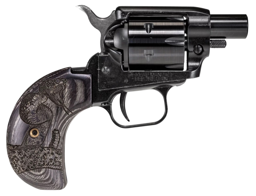 Heritage Barkeep Boot 22 LR Engraved Birdshead Grip 6- Shot BK22B1BHWBRN2