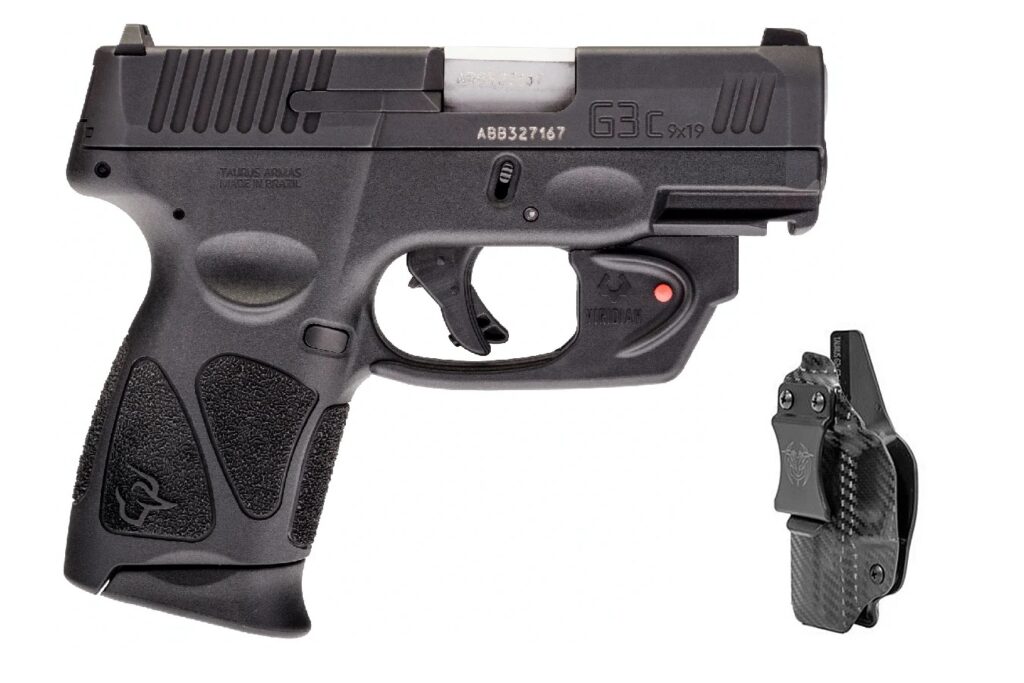Taurus G3C 9mm Black W/ Viridian Laser & Holster 12 Round Capacity 1-G3C931-CK3