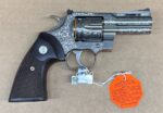Engraved Colt Python 357 Mag Stainless Steel 3″ Barrel DAV-12457 - View 1