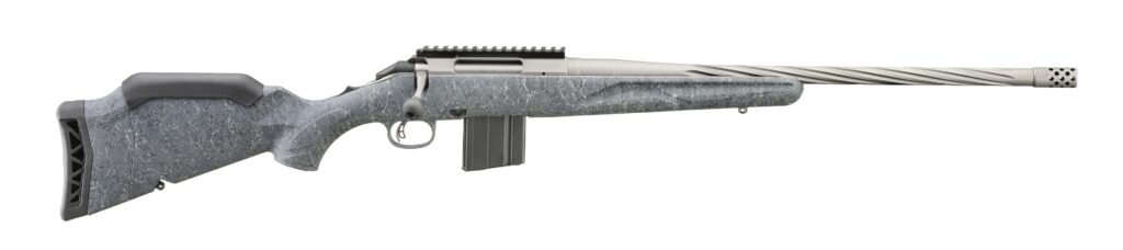 Ruger American Gen 2 Grey Splatter 6.5 Grendel 20″ Threaded Barrel 10-Rounds 46911
