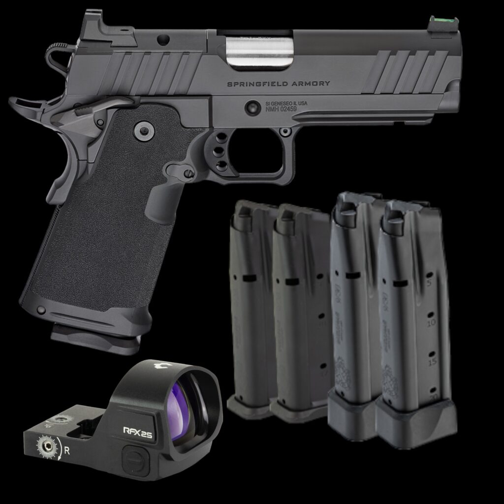 Springfield Prodigy 9mm W/ Viridian RFX25 Green Dot 4.25″ Barrel 5- Mags PH9117AOS-RFX