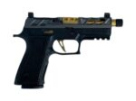 Fostech Drone Predator 9mm Tungsten Grey Slide Gold Threaded Barrel - View 1
