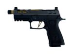Fostech Drone Predator 9mm Tungsten Grey Slide Gold Threaded Barrel - View 2