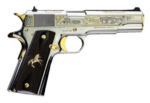 Colt 1911 Deluxe 38 Super Stainless Steel & Gold Engraved O1911C-SS38-DLS - View 1