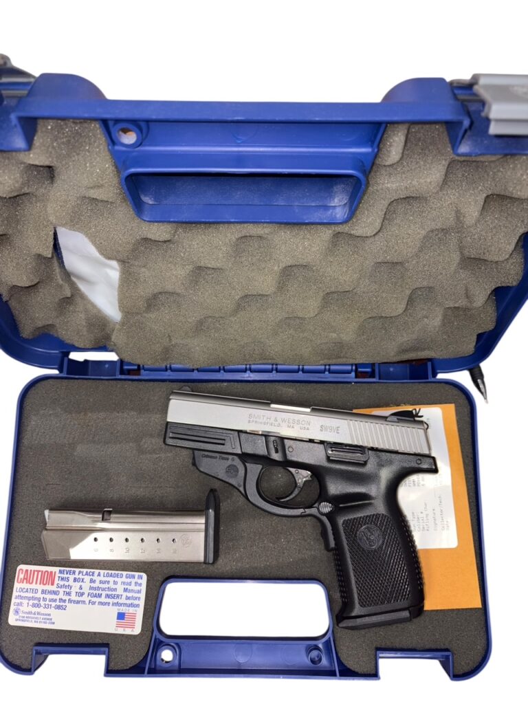 Used Smith & Wesson SW9VE 9mm – Stainless Slide, 16+1, Crimson Trace Laser Grip