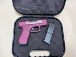 Glock 43X 9MM CUSTOM ENGRAVED BLACK CHERRY & PAISLEY - View 1