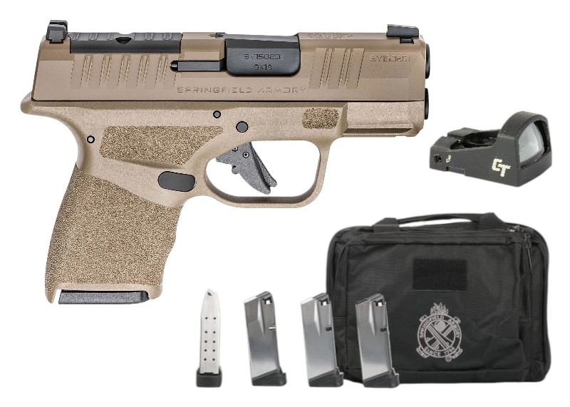Springfield Hellcat FDE 9mm W/ Crimson Trace Optic 5- Magazines HC9319FOSP-GU25