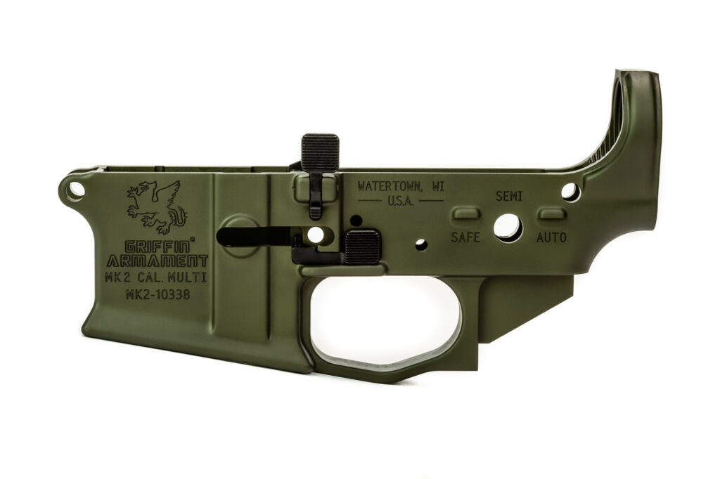 Blem Griffin Armament MK2 Ambi Warhawk Green Stripped Lower MK2BALWHG-C Ambidextrous AmDef