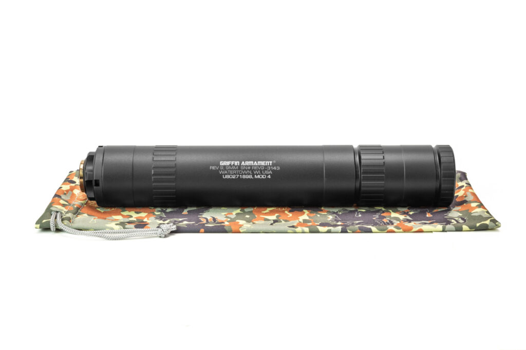 Griffin Armament Revolution 9 9mm Mod 4 Silencer / Suppressor 1/2×28 Modular GAREV9M4-W
