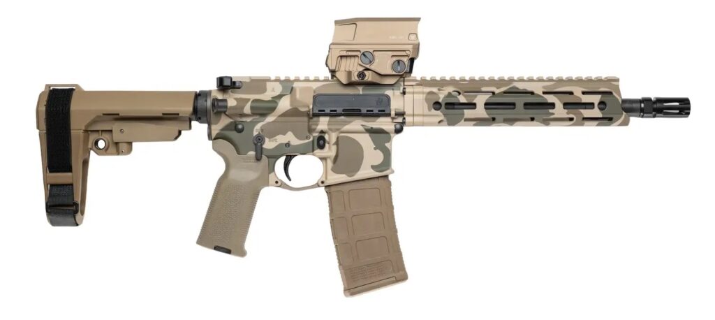 CNC Custom Daniel Defense V7 556 Nato 10″ Barrel Duck Camo W/ Vortex AMG UH-1 CNCDDDCV7P